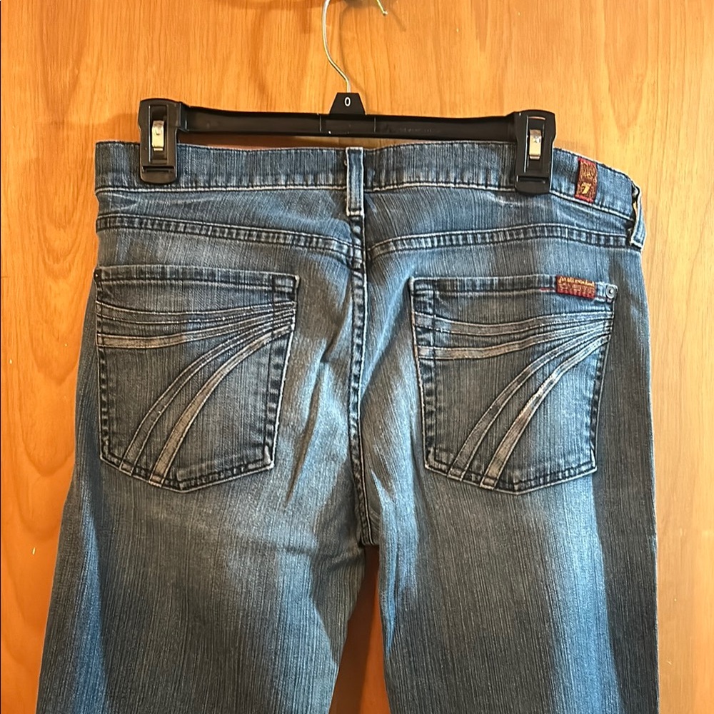 7 For All Mankind Blue Boot Cut Jeans